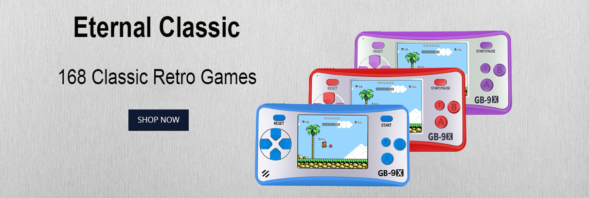 GB-9X retro hanhdeld games console for kids with mario games